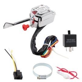 ApplianPar Turn Signal Switch 12V Universal Street Hot Rod with LED Electronic Fixed Turn Signal Flasher Relay