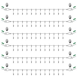 MOUNTAIN_ARK 6 Pack 5 ft Steel Wall Hanging Photo Display String Wire Cable with Adjustable Alligator Clip, for Hanging Picture Kids Art Crafts Note