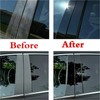 RONTCOS 6pcs Gloss Black Pillar Post Door Window Cover Trim