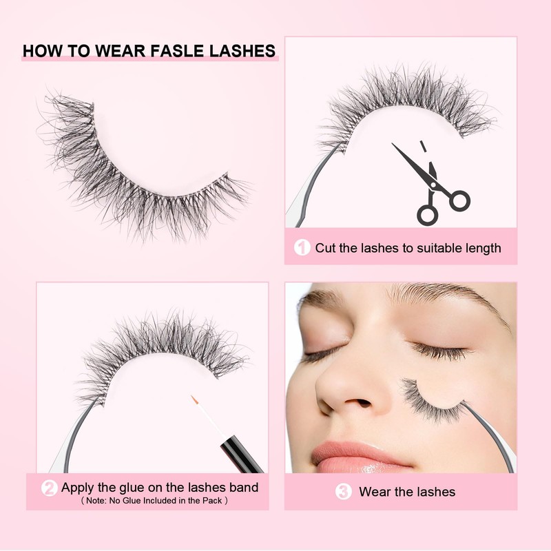 Parriparri Eyelashes, Cat Eye, Fluffy Artificial Eyelashes, Cateye Clear Band,