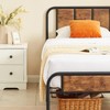 VECELO Queen Size Bed Frame with Wooden Headboard & Footboard,Queen