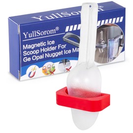 Magnetic Ice Scoop holder Replacement Compatible with GE Opal Nugget ice makers Red,Perfectly Designed for Models 1.0 & 2.0
