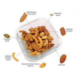 Oregon Farm Fresh Snacks Mix - Crater Lake Crunch - Spicy Pub Mix Gourmet Cheesy Jalapeno Snack Mix - Spicy Party Mix Snacks (16 oz) - Snack Foods Poker Mix In Resealable Bag - Spicy Trail Mix