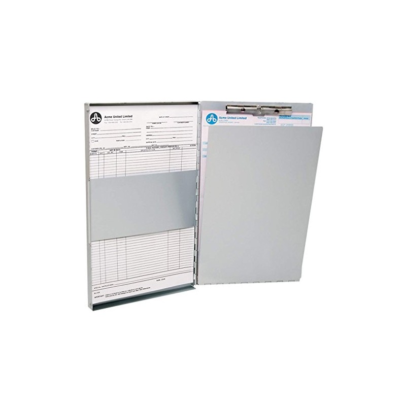 Westcott E-17004 00 Aluminium form holder box, A4, internal clipboard,