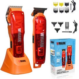 Professional Hair Clippers Cordless for Men - Hair Clippers for Men, Clippers and Trimmers Set, Hair Cutting Kit, High Speed 7000 RPM, Long Battery Life, 6+3 Guards, Ceramic Blades, LED Screen