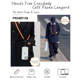 project-cb Cell Phone Lanyard ×1,Phone Lanyard Patch ×2,Phone Strap,Universal Lanyard for Phone,Crossbody,Neck Phone Lanyard (Slate Blue)