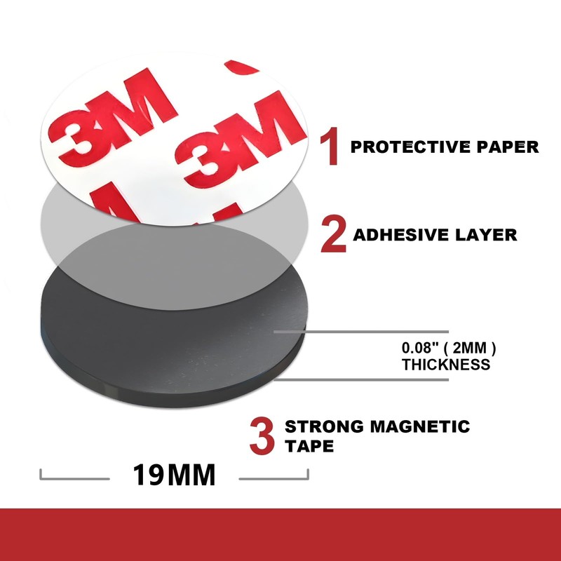 Small Magnets with Adhesive Backing for Crafts,Self Sticky Magnetic Sticker,Round
