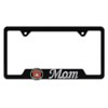 Marines Mom 3D Black Metal License Plate Frame