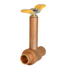 Midline Valve 75343 Premium Brass Ball Valve, Long Bonnet with T-Handle with 1/2 in. Sweat Connections