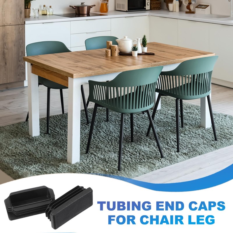 PATIKIL 2x1 Inch Plastic Tubing End Caps, 10 Pcs Rectangular