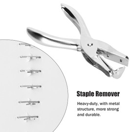 Handheld Staple Remover, Ergonomic Staple Puller Heavy Duty Metal Staple Remover Tool for No. 10 24/6, 26/6 Staple Non Slip Design