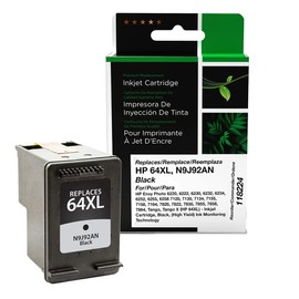 Clover Remanufactured Ink Cartridge Replacement for HP N9J92AN (HP 64XL) | Black | High Yield