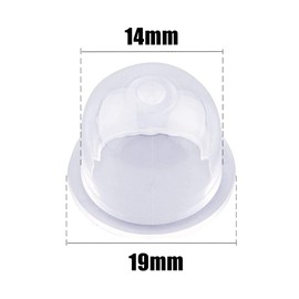 Bymivofun Pack of 16 Primer Bulb Carburettor Oil, 19 mm Primer Bulb Petrol, Fuel Pump Carburettor Primer Piston for Mower Blower, Lawn Trimmer, Trimmer, Chainsaw, Cutter, Hedge