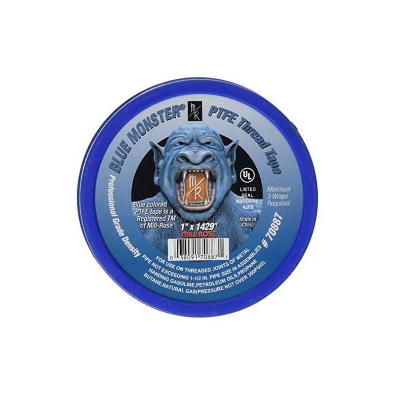 Millrose Blue, 1-Inch Mill-Rose 70887 Monster PTFE Pipe Thread Sealant