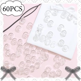 NAISKA 60Pcs Clear Acrylic Hair Beads for Kids Girls Tiny Dreadlock Beads Cute Hair Beads for Braids Small Pony Beads for Hair Beaded Hair Clips Toddler Loc Beads Accessories