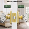 MAXECURITY 1 Pack Glass Door Knob, Rosette Shaped Crystal Door