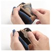 Sankyo Shokai Men's Leather Coin Purse, Zip Around, Black