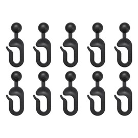 Wonvify Pack of 10 Sliding Ring Hooks - Side Umbrella Hooks and Curtains for Gazebo Screens - Alternatives to Plastic Eyelets - Suitable for Curtains and Side Umbrellas, Garden Gazebos
