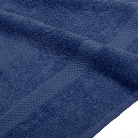 Caleffi Frottenissima Menorca Hand Towel with Guest Towel Plain Standard Indigo