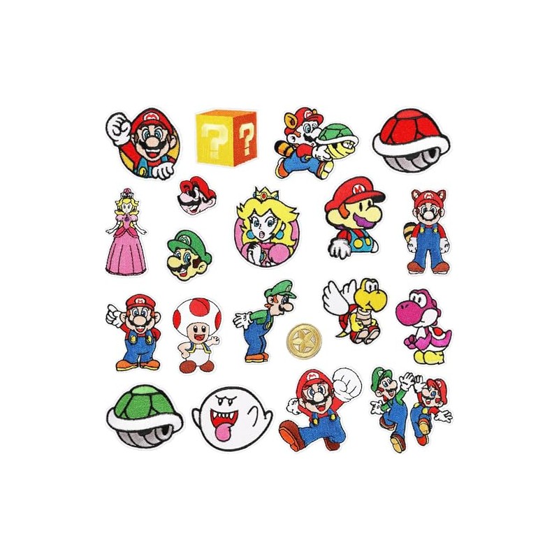 KRGNPLE 20PCS Patch Embroidery Craft Character Costume Bag Decoration (5