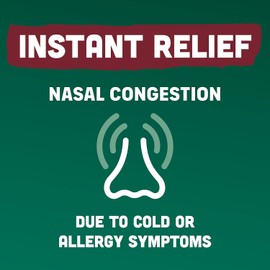 AfrinNo-Drip 12-Hour Pump Mist Severe Congestion 0.67 Fl Oz Maximum Strength Plus Menthol Nasal Decongestant with GeoMetal™ Pill Holder, Allergies Sinus, Cold Relief (Total 4 Oz) (Pack of 6)