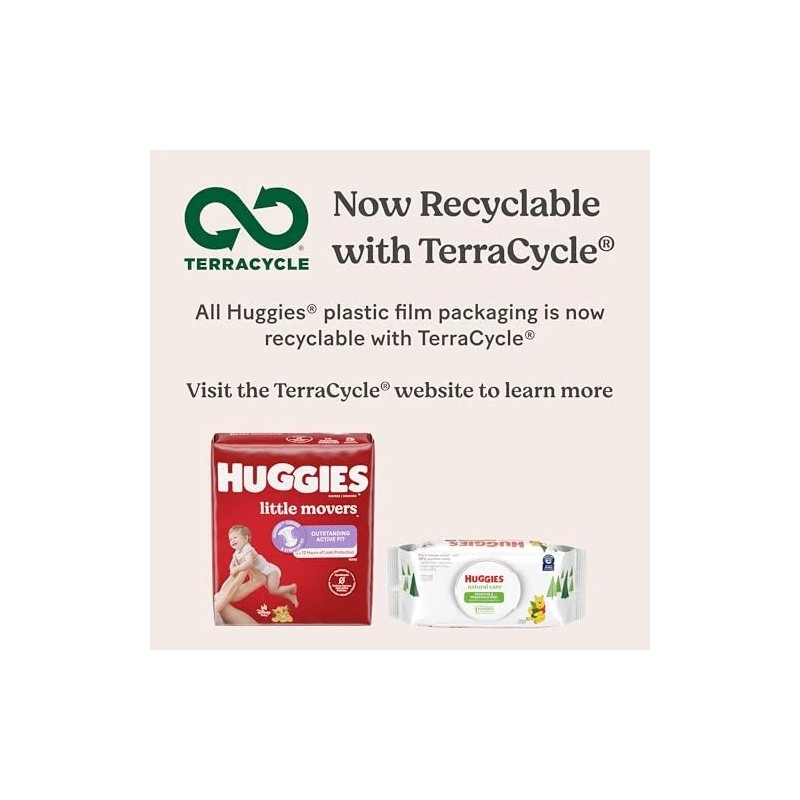 Huggies Little Movers Size 6 Diapers 35lbs Leak Proof with