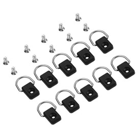YFFSFDC D-Ring Kayak Boat Canoe Fishing Rigging Set of 10 with M6 Screws Nylon Black