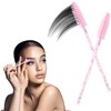 BTYMS 100 Pieces Disposable Lash Wands Eyelash Brushes with Crystal