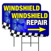Vista Products Windshield Repair 2 Pack Double-Sided Yard Signs 16"