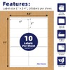 POLYSELLS Self Adhesive 2"x4" Address Shipping Labels, 10UP White Sticker
