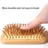 Bamboo Paddle Hairbrush Hair Massage Brush Wooden Anti Static Hair