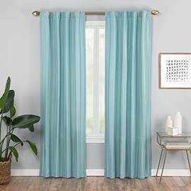 Vue - Cortinas de Moda para Dormitorio, 106,7 x 213,4 cm, con Bolsillo para Barra, Panel único, privacidad, Sala de Estar, Color Azul