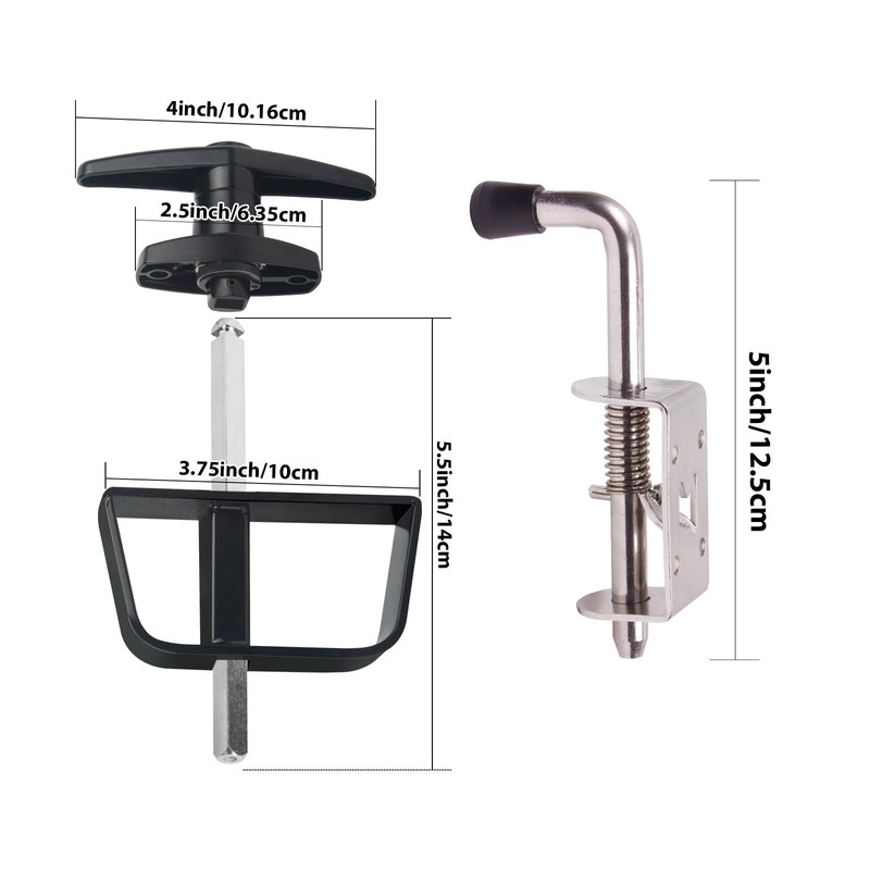 GEDSIOLD Double Door Shed Hardware.Including Latch and T-Handle Lock, Easy-Maintenance,