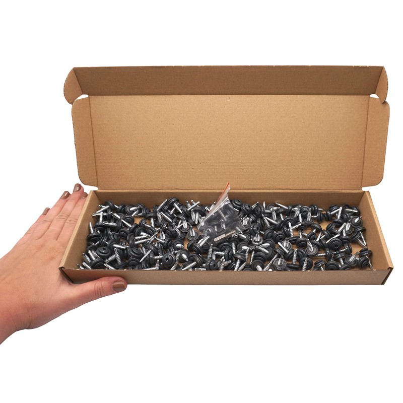 SKIR'CO Pack of 200 Metal Roofing Screws 4.8 x 20