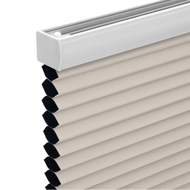 Changshade Cordless Blackout Cellular Shade, Honeycomb Shade with The Diameter of 1.5 inch Honeycombs, Room Darkening Pleated Window Shade for Bedroom, Children Room, 24 inches Wide, Beige CEL24BG36C