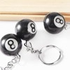 TRHDFW 8 ball black pool ball key ring keychain