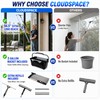Window Washing Kit with Extension Pole(19–94.5"), Window Squeegee with Extension