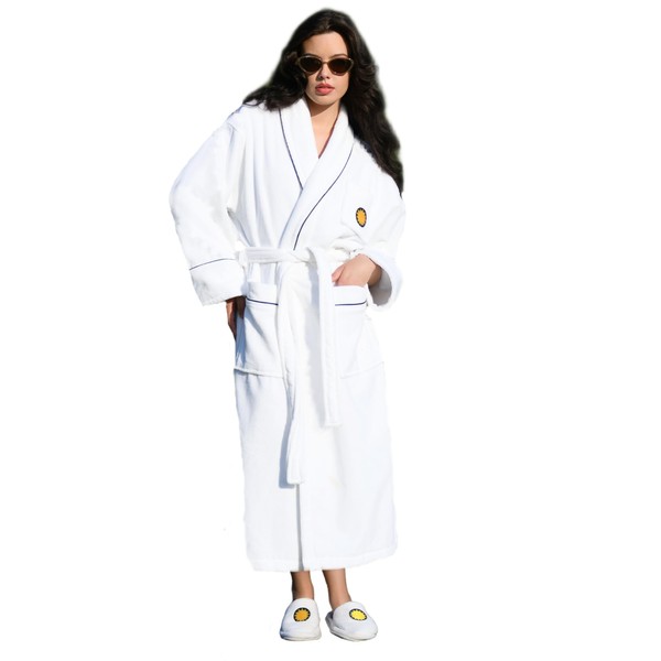 Villa Cotton 100% Turkish Cotton Velour Bathrobe - Five-Star Hotel