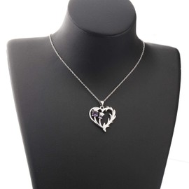 LQRI TV Show Inspired Jewelry Scottish Thistle Necklace Out Scottish Thistle Heart Pendant Necklace Sa-ssenach Scottish Gift