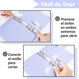 25 Piezas Carpeta de Cuaderno A6,Sobre de Presupuesto de Efectivo, Organizador de Gastos, con Etiqueta de Color y Bolsa Transparente de PVC, para la Planificación Financiera (púrpura)