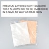 Blank Tattoo Skin Practice,Soft Silicone Double Sides 7.4x5.6" Thin Tattoo