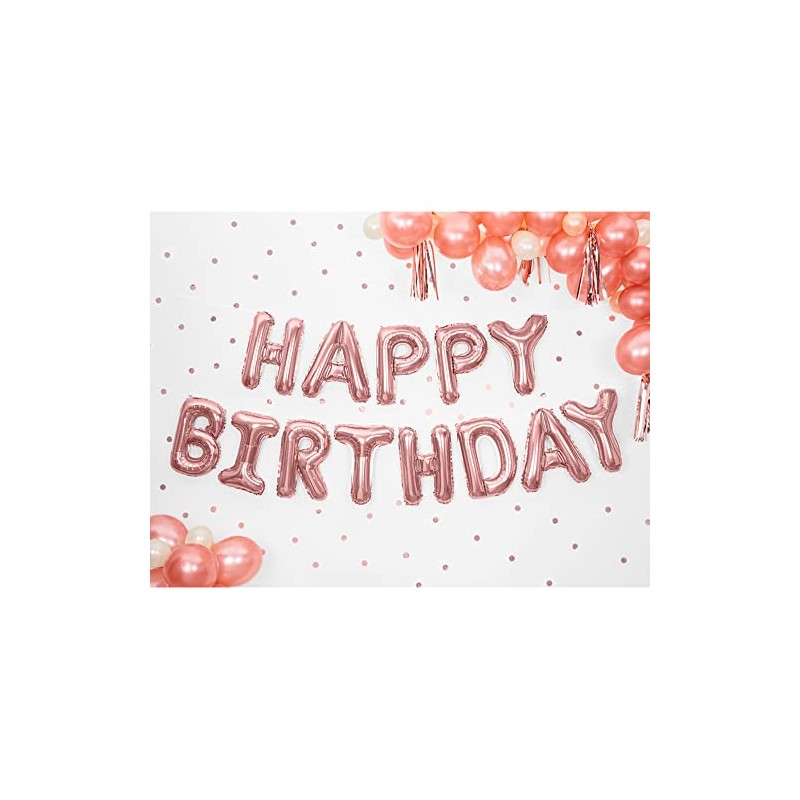 Generique Birthday Balloons Foil Balloons 13 Pieces Pink