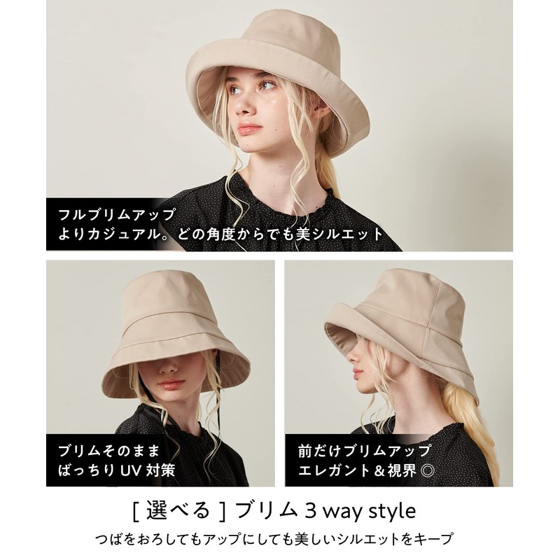 HAT MIKKE Women's Hat, Foldable, UV Protection, 100% Light Blocking,