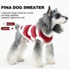 PINA Dog Sweater, Turtleneck Puppy Sweater with Two-Tone Stripes, Knitted