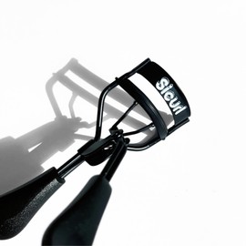 Sicurl Eyelash Curler - Black Matte Finish Eye Lash Curler - Silicone Eyelash Curler Pads, Ergonomic Cushioned Handles - with Replacement Pads