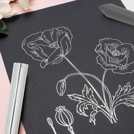 USB Heat Foil Stamping Embossing Pen ABS Herramienta de Elaboración para Dibujar y Escribir (Plata)