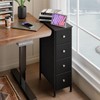 Fixwal Narrow Storage Cabinet, Dresser with 4 Drawers, Slim Fabric