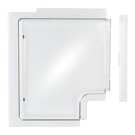 Vsttar 4701-00 RV Screen Door Slide Panel Replacement Clear Plexiglass, 4700-00 Stopper and RV Screen Door Parts,Compatible with Dexter RH (Right Hand) Series 5050 Radius Corner Upgraded Screen Door