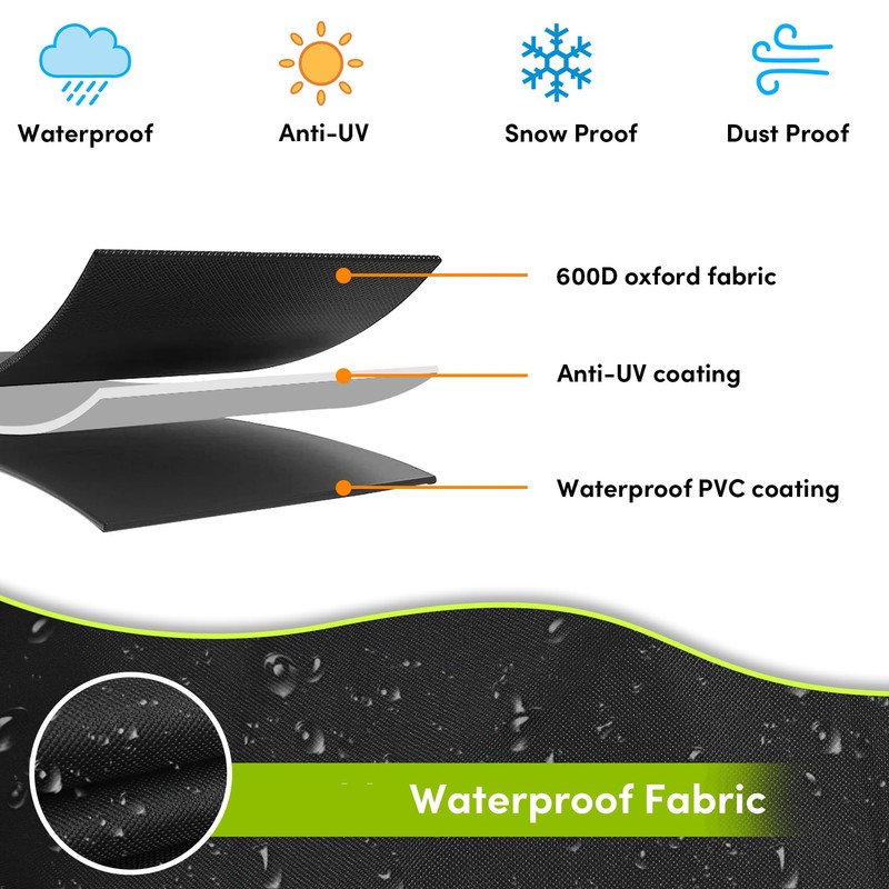 600D Heavy Duty Waterproof Outboard Motor Cover,Fade and Crack Resistant