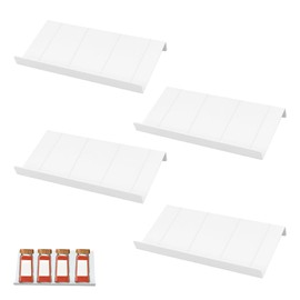 Spice Organiser Drawer, Spice Rack Drawer, Patchworkable Spice Drawer, Spice Stairs, Ladder Organiser Spices, Spice Rack Organiser for Kitchen, Counter, Drawer, Spice Staircase, Pack of 6, White